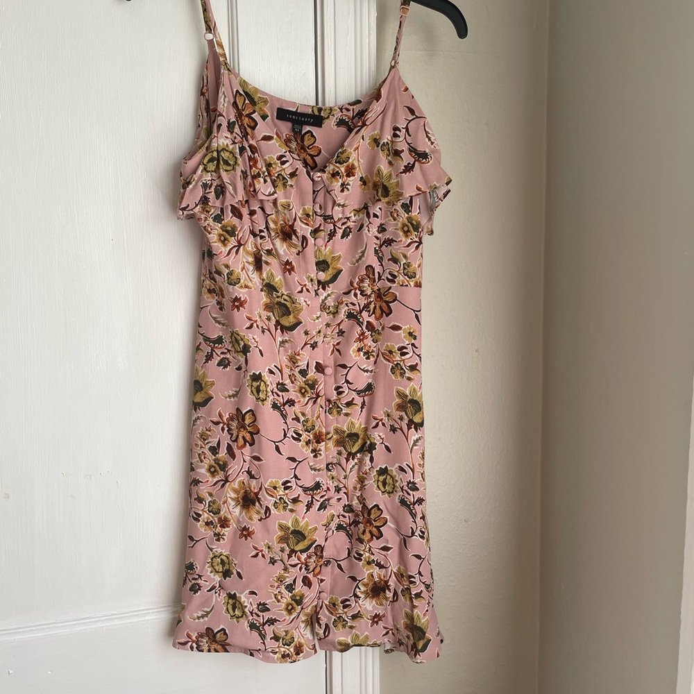 Sanctuary button-through floral dress size xs
